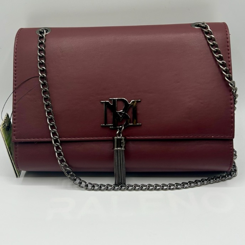 Badgley Mischka Gorgeous Fall Color! Elegant Chain Shoulder Bag! Tassel Accent!